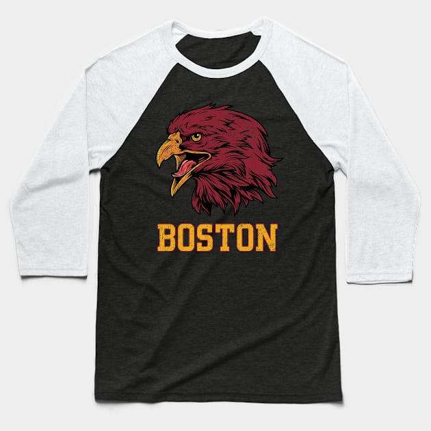 Funny Vintage Eagle Face Head Boston Gameday Of Football Baseball T-Shirt by cytoplastmaximume